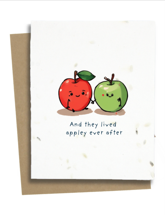 appley ever after wedding card