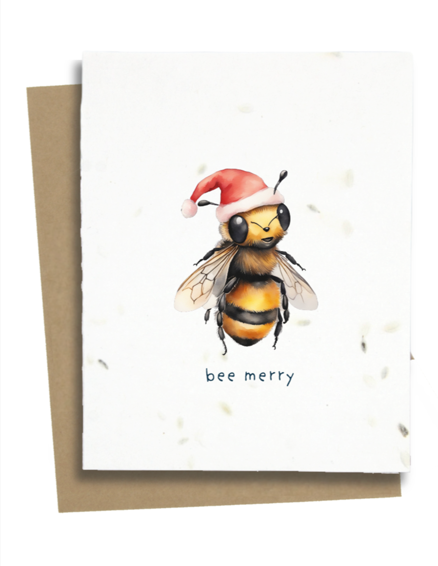 bee christmas card