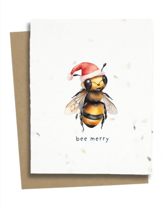 bee christmas card