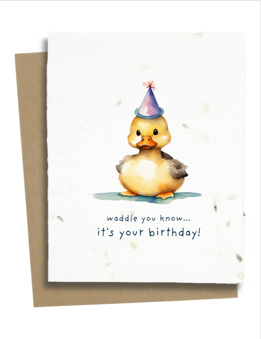 cute duckling birthday card