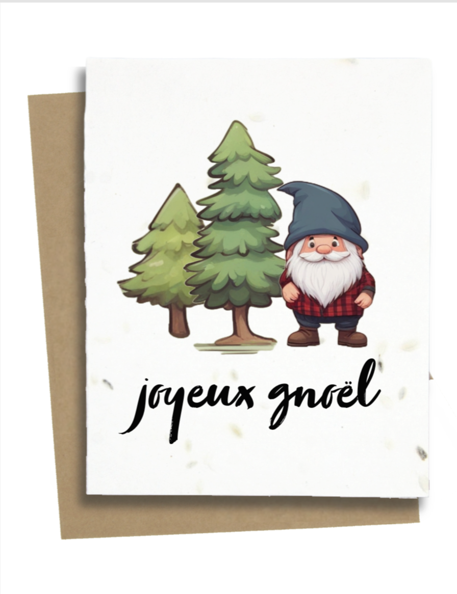 cute gnome christmas cards