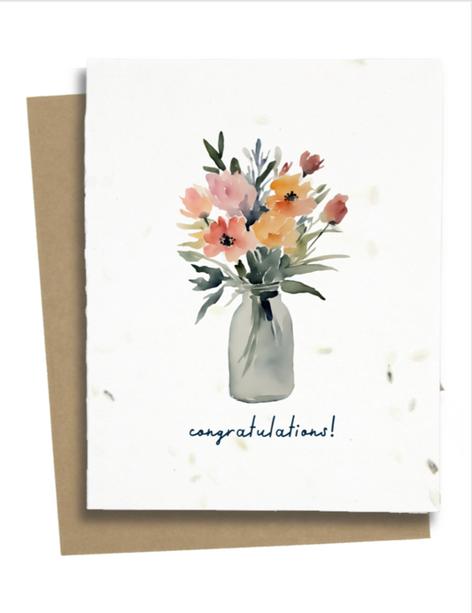 floral congratulations card
