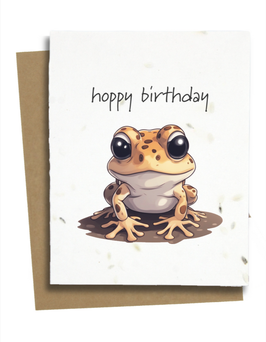 frog birthday card