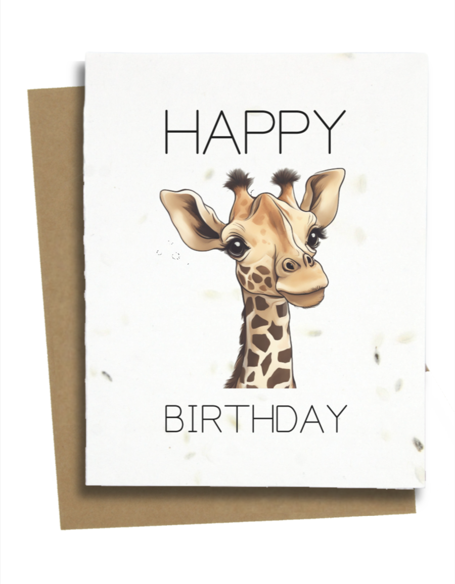 giraffe birthday card
