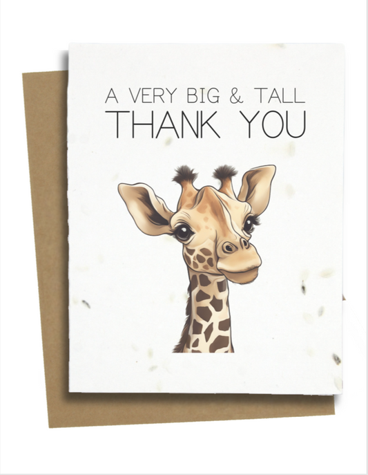 giraffe thank you cards