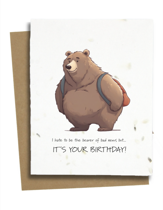grizzly bear birthday card