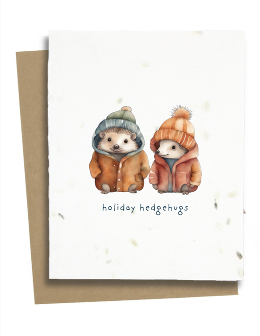 hedgehog christmas card