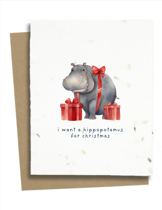 hippo christmas cards