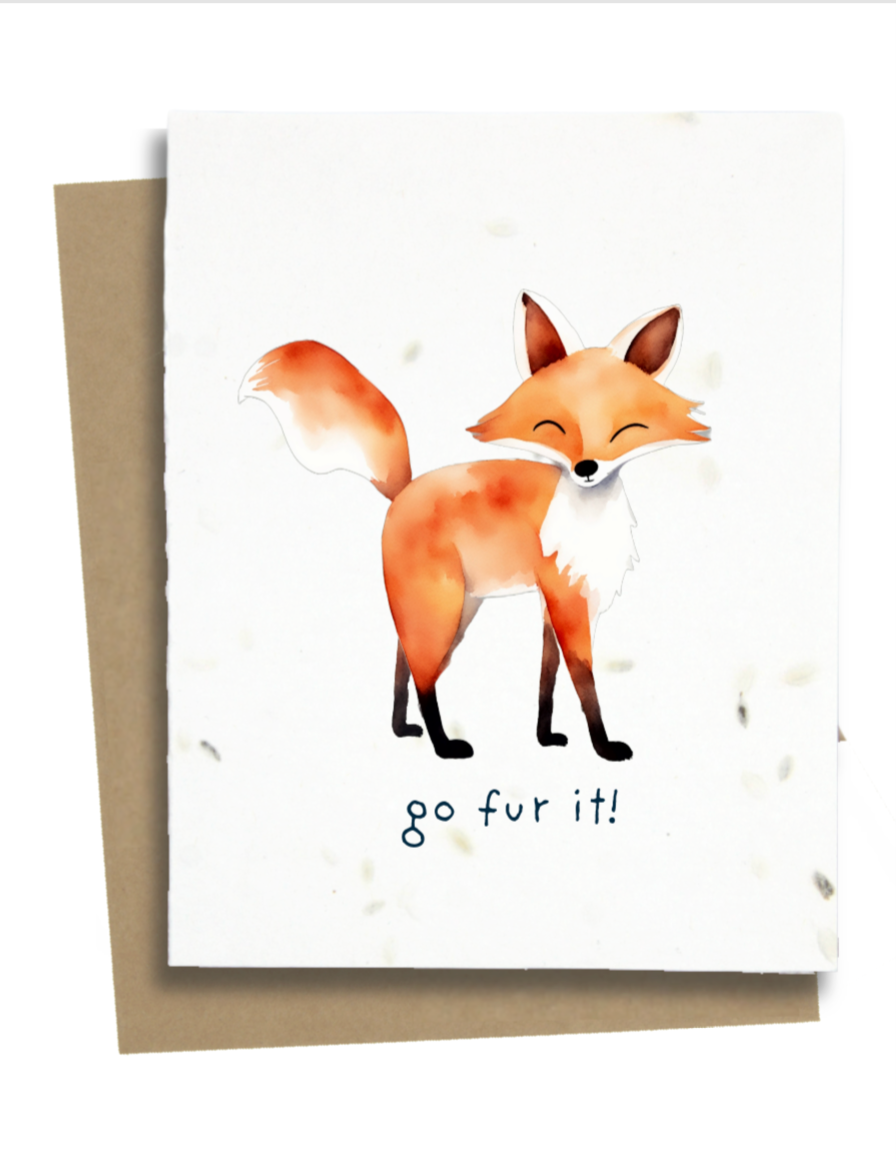 Motivational Fox Card - Plantable Cards – greetngrow