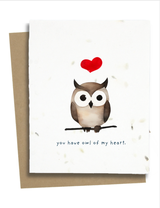 owl valentine card