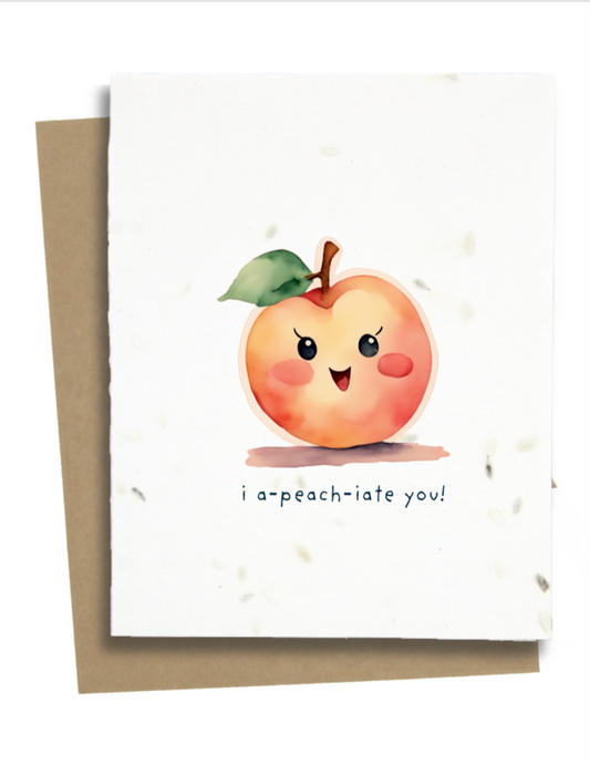 peach pun card