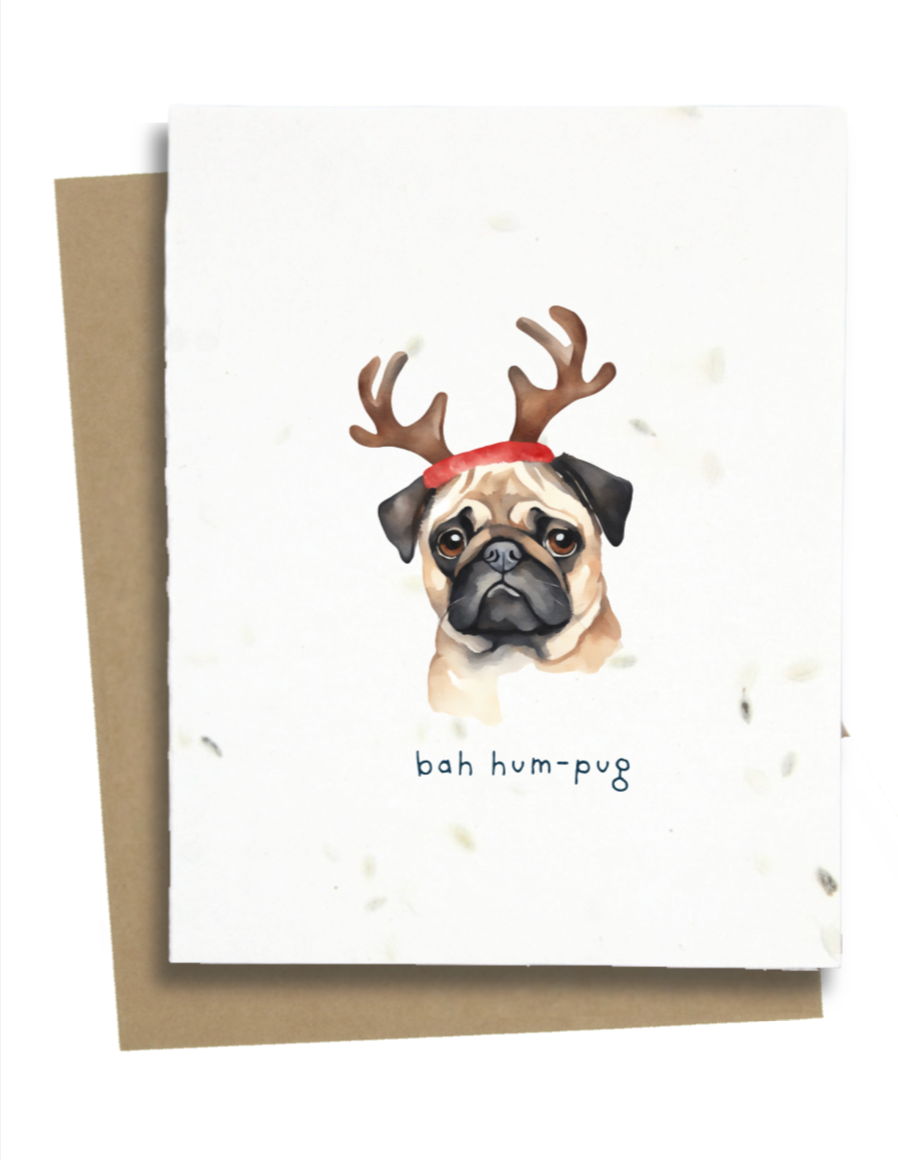 pug christmas card