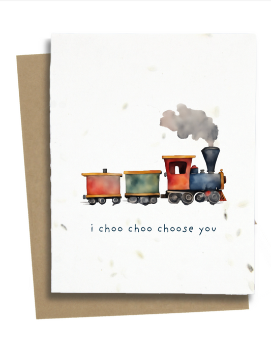 train valentines day card