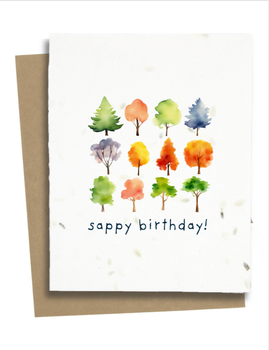 tree pun birthday card