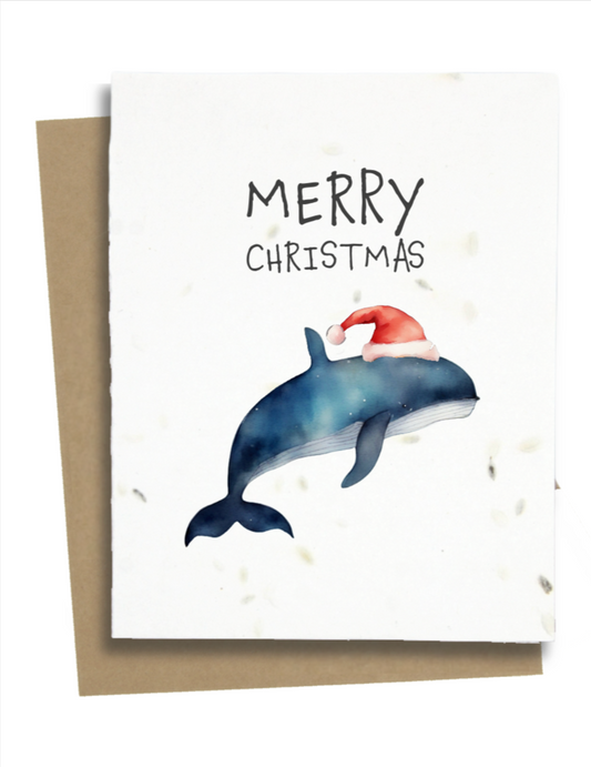 whale christmas cards