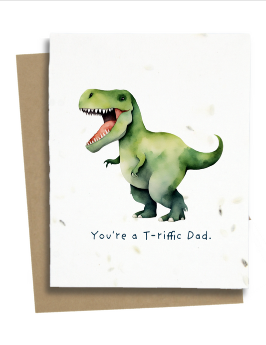 you're a t-riffic dad fathers day card